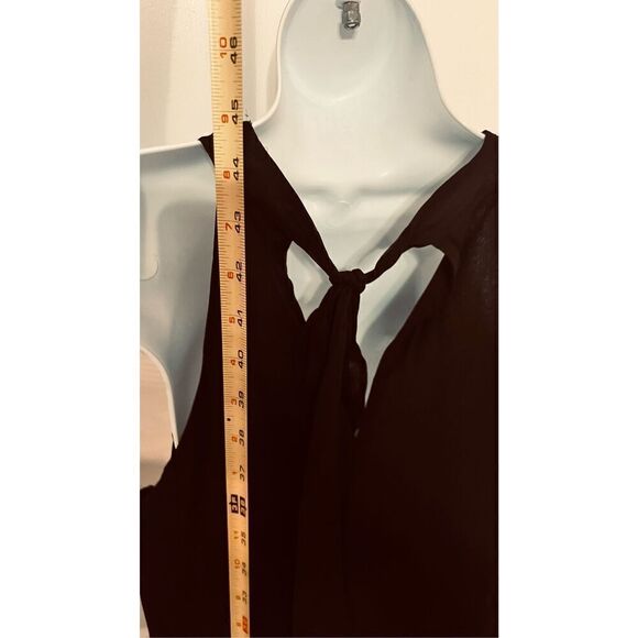 Ann Taylor Beautiful Black Silk Multicolor Rhinestone Dress Size 10 - Picture 5 of 12